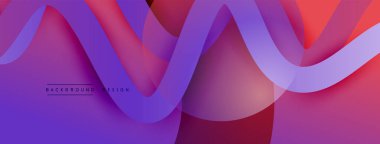 Gölge efektli dalga çizgisi olan soyut gradyan arkaplan. Geometrik bileşim. 3B gölge efektleri ve sıvı eğimleri