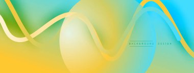 Gölge efektli dalga çizgisi olan soyut gradyan arkaplan. Geometrik bileşim. 3B gölge efektleri ve sıvı eğimleri