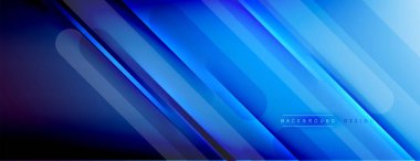 Soyut arkaplan - çizgiler ışık ve gölgelerle oluşturuldu. Teknoloji ya da iş dijital şablonu. Dinamik arkaplan ile basit akışkan renk gradyanı