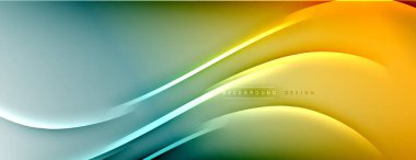 Soyut arkaplan - çizgiler ışık ve gölgelerle oluşturuldu. Teknoloji ya da iş dijital şablonu. Dinamik arkaplan ile basit akışkan renk gradyanı