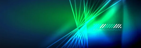 Neon dynamische stralen vector abstract behang achtergrond. Achtergronden van behang, ontwerpsjablonen voor zakelijke of technologische presentaties, internetposters of omslagen van webbrochures — Stockvector