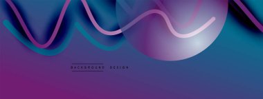Gölge efektli dalga çizgisi olan soyut gradyan arkaplan. Geometrik bileşim. 3B gölge efektleri ve sıvı eğimleri
