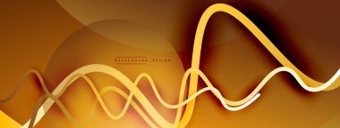 Gölge efektli dalga çizgisi olan soyut gradyan arkaplan. Geometrik bileşim. 3B gölge efektleri ve sıvı eğimleri