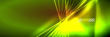 Neon dinamik ışınlar vektör soyut duvar kağıdı arka planı. Duvar kağıdı arkaplanı, iş ve teknoloji sunumları için tasarım şablonları, İnternet posterleri veya web broşürü kapakları