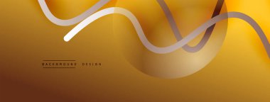 Gölge efektli dalga çizgisi olan soyut gradyan arkaplan. Geometrik bileşim. 3B gölge efektleri ve sıvı eğimleri