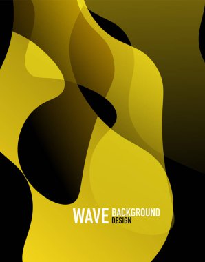 Dikey akışkan eğimli dalga soyut arkaplanı. Karanlıkta parlak renk dalgaları. Duvar Kağıdı, Sancak, Arkaplan, İniş Sayfası için Vektör İllüstrasyonu