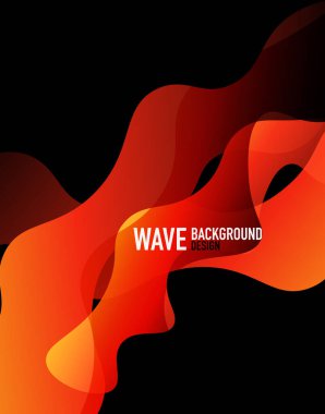 Dikey akışkan eğimli dalga soyut arkaplanı. Karanlıkta parlak renk dalgaları. Duvar Kağıdı, Sancak, Arkaplan, İniş Sayfası için Vektör İllüstrasyonu