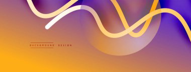 Gölge efektli dalga çizgisi olan soyut gradyan arkaplan. Geometrik bileşim. 3B gölge efektleri ve sıvı eğimleri