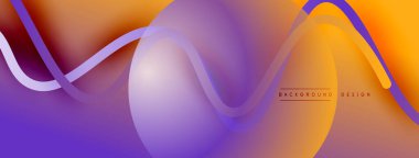 Gölge efektli dalga çizgisi olan soyut gradyan arkaplan. Geometrik bileşim. 3B gölge efektleri ve sıvı eğimleri