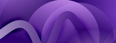 Gölge efektli dalga çizgisi olan soyut gradyan arkaplan. Geometrik bileşim. 3B gölge efektleri ve sıvı eğimleri