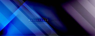 Soyut arkaplan - çizgiler ışık ve gölgelerle oluşturuldu. Teknoloji ya da iş dijital şablonu. Dinamik arkaplan ile basit akışkan renk gradyanı