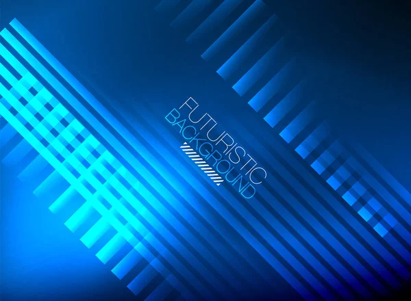 Fényes neon szín techno elvont háttér, fényes izzó neon vonalak a sötét háttér — Stock Vector