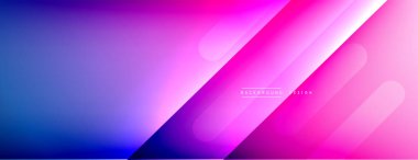 Dinamik çizgiler soyut arkaplan. Üç boyutlu gölge efektleri ve sıvı eğimleri. Modern çakışma biçimleri