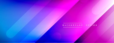 Dinamik çizgiler soyut arkaplan. Üç boyutlu gölge efektleri ve sıvı eğimleri. Modern çakışma biçimleri