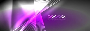 Neon dinamik ışınlar vektör soyut duvar kağıdı arka planı. Duvar kağıdı arkaplanı, iş ve teknoloji sunumları için tasarım şablonları, İnternet posterleri veya web broşürü kapakları