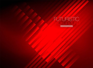 Parlak neon rengi tekno soyut arkaplan, koyu arkaplanda parlak neon çizgiler