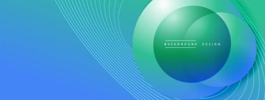 Gölgeli gradyan daireler. Vektör tekno soyut arka plan. Modern üstüste bindirme formları duvar kağıdı arkaplanı, tasarım şablonu