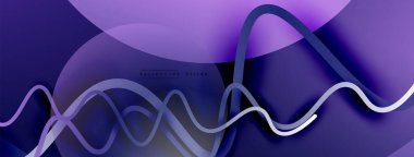 Gölge efektli dalga çizgisi olan soyut gradyan arkaplan. Geometrik bileşim. 3B gölge efektleri ve sıvı eğimleri