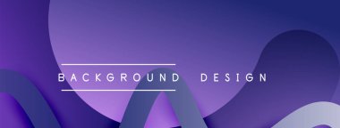 Gölge efektli dalga çizgisi olan soyut gradyan arkaplan. Geometrik bileşim. 3B gölge efektleri ve sıvı eğimleri