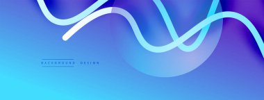 Gölge efektli dalga çizgisi olan soyut gradyan arkaplan. Geometrik bileşim. 3B gölge efektleri ve sıvı eğimleri