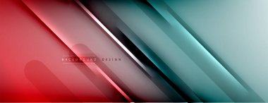 Soyut arkaplan - çizgiler ışık ve gölgelerle oluşturuldu. Teknoloji ya da iş dijital şablonu. Dinamik arkaplan ile basit akışkan renk gradyanı