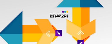 Parlak renk üçgenleri ve geometrik şekiller vektör soyut arkaplan