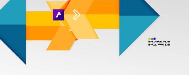 Parlak renk üçgenleri ve geometrik şekiller vektör soyut arkaplan