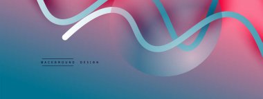 Gölge efektli dalga çizgisi olan soyut gradyan arkaplan. Geometrik bileşim. 3B gölge efektleri ve sıvı eğimleri