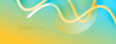 Gölge efektli dalga çizgisi olan soyut gradyan arkaplan. Geometrik bileşim. 3B gölge efektleri ve sıvı eğimleri