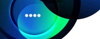 Akışkan eğimler, girdaplar ve daireler. Parlak renk çizgileri. Duvar Kağıdı, Sancak, Arkaplan, İniş Sayfası için Vektör İllüstrasyonu