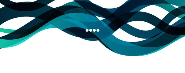 Abstrakter Hintergrund - transparente, sich überlappende Wellenlinien auf weißem Muster. Vektor-Illustration für Tapete, Banner, Hintergrund, Landing Page — Stockvektor
