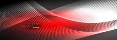 Karanlıkta dalgalarla parlayan soyut neon ışığı. Parlak sihirli enerji ve hareket konsepti, vektör soyut duvar kağıdı arkaplanı