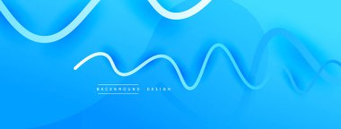 Gölge efektli dalga çizgisi olan soyut gradyan arkaplan. Geometrik bileşim. 3B gölge efektleri ve sıvı eğimleri