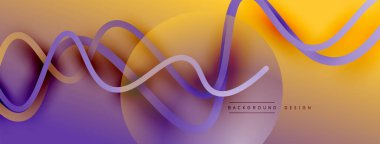 Gölge efektli dalga çizgisi olan soyut gradyan arkaplan. Geometrik bileşim. 3B gölge efektleri ve sıvı eğimleri