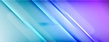 Soyut arkaplan - çizgiler ışık ve gölgelerle oluşturuldu. Teknoloji ya da iş dijital şablonu. Dinamik arkaplan ile basit akışkan renk gradyanı