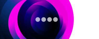 Akışkan eğimler, girdaplar ve daireler. Parlak renk çizgileri. Duvar Kağıdı, Sancak, Arkaplan, İniş Sayfası için Vektör İllüstrasyonu