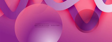 Gölge efektli dalga çizgisi olan soyut gradyan arkaplan. Geometrik bileşim. 3B gölge efektleri ve sıvı eğimleri