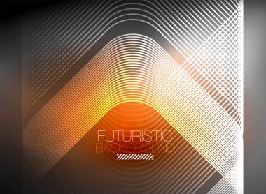 Neon rengi kare çizgileri soyut arkaplan. Parlak sihirli enerji ve hareket konsepti, vektör soyut duvar kağıdı arkaplanı