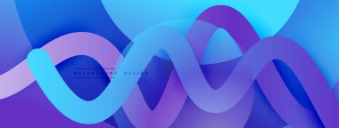 Gölge efektli dalga çizgisi olan soyut gradyan arkaplan. Geometrik bileşim. 3B gölge efektleri ve sıvı eğimleri