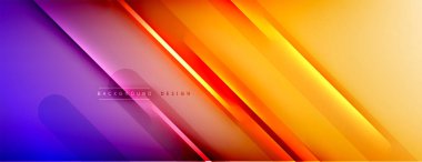 Soyut arkaplan - çizgiler ışık ve gölgelerle oluşturuldu. Teknoloji ya da iş dijital şablonu. Dinamik arkaplan ile basit akışkan renk gradyanı