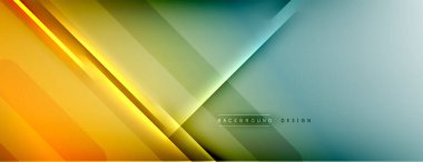 Soyut arkaplan - çizgiler ışık ve gölgelerle oluşturuldu. Teknoloji ya da iş dijital şablonu. Dinamik arkaplan ile basit akışkan renk gradyanı