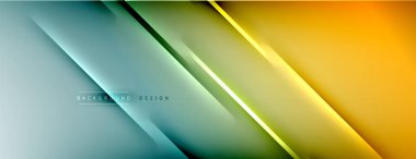 Soyut arkaplan - çizgiler ışık ve gölgelerle oluşturuldu. Teknoloji ya da iş dijital şablonu. Dinamik arkaplan ile basit akışkan renk gradyanı