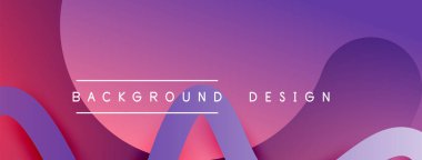 Gölge efektli dalga çizgisi olan soyut gradyan arkaplan. Geometrik bileşim. 3B gölge efektleri ve sıvı eğimleri