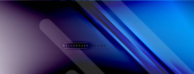 Soyut arkaplan - çizgiler ışık ve gölgelerle oluşturuldu. Teknoloji ya da iş dijital şablonu. Dinamik arkaplan ile basit akışkan renk gradyanı