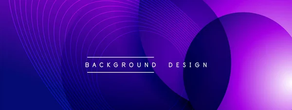 Gradient circles with shadows. Vector techno abstract background. Modern overlapping forms wallpaper background, design template — Stock Vector