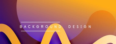 Gölge efektli dalga çizgisi olan soyut gradyan arkaplan. Geometrik bileşim. 3B gölge efektleri ve sıvı eğimleri