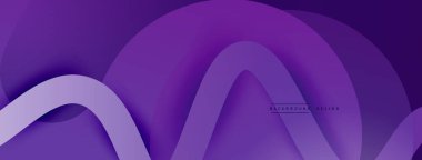 Gölge efektli dalga çizgisi olan soyut gradyan arkaplan. Geometrik bileşim. 3B gölge efektleri ve sıvı eğimleri