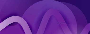 Gölge efektli dalga çizgisi olan soyut gradyan arkaplan. Geometrik bileşim. 3B gölge efektleri ve sıvı eğimleri