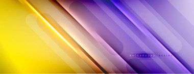 Soyut arkaplan - çizgiler ışık ve gölgelerle oluşturuldu. Teknoloji ya da iş dijital şablonu. Dinamik arkaplan ile basit akışkan renk gradyanı