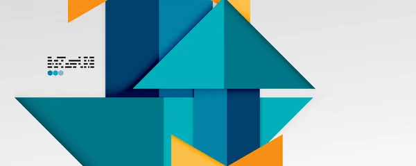 Lesklé barevné trojúhelníky a geometrické tvary vektor abstraktní pozadí — Stockový vektor